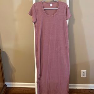 NWOT Old Navy mauve maxi linen blend dress